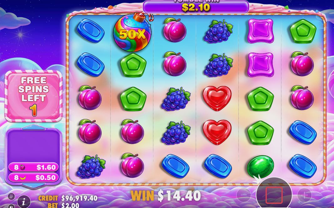 Free Spins-läget i Sweet Bonanza 2500